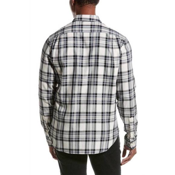 NEW VINCE men's ocean plaid shirt in coastal plaid - Picture 2 of 2